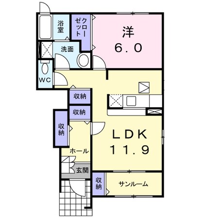 エスペランサⅠの物件間取画像